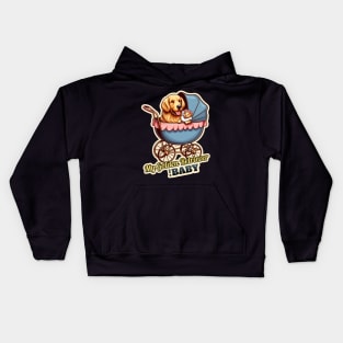 Golden retriever baby Kids Hoodie